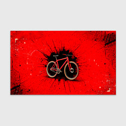 Бумага для упаковки Трековый велосипед на красном, цвет: 3D-принт