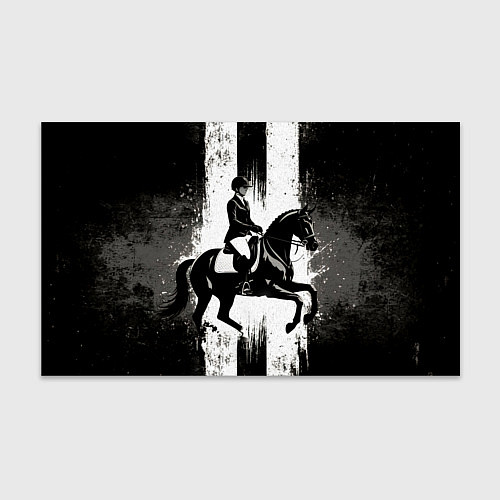 Бумага для упаковки Конный спорт на черном / 3D-принт – фото 1