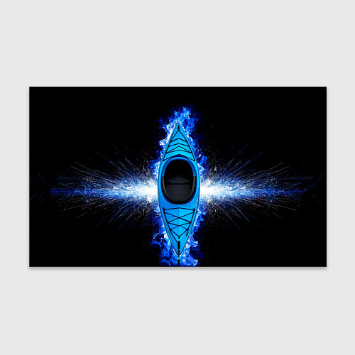 Бумага для упаковки Каяк в синем пламени / 3D-принт – фото 1