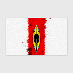 Бумага для упаковки Каяк на красно-белом, цвет: 3D-принт