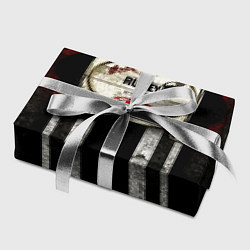 Бумага для упаковки Мяч регби на черном, цвет: 3D-принт — фото 2