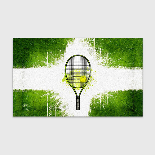 Бумага для упаковки Теннисная ракетка в зеленом / 3D-принт – фото 1