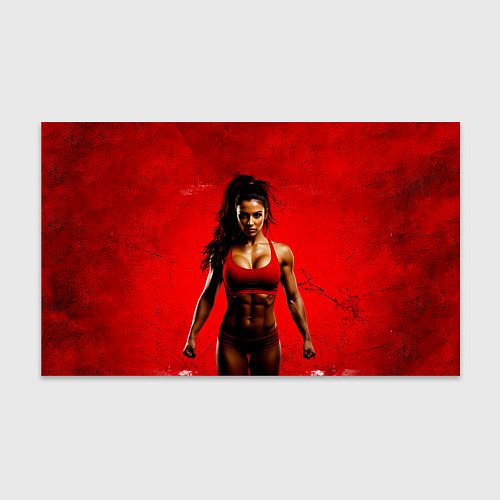 Бумага для упаковки Фитоняшка в красном / 3D-принт – фото 1