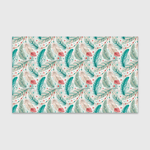 Бумага для упаковки Бохо паттерн в мятных тонах / 3D-принт – фото 1