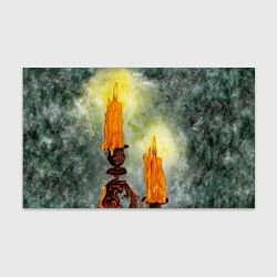 Бумага для упаковки Две горящие свечи в темноте, цвет: 3D-принт