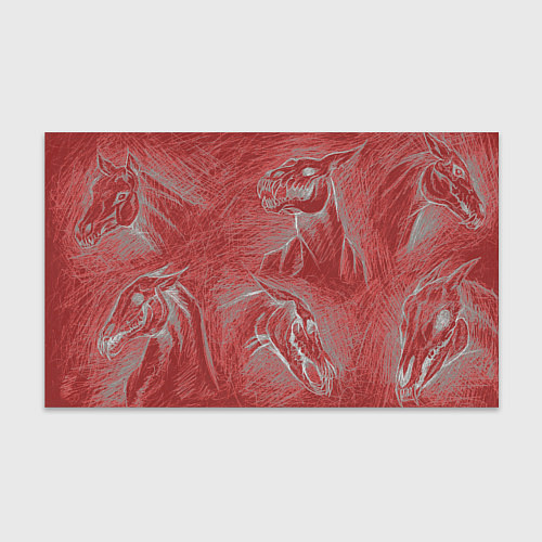 Бумага для упаковки Черепа лошадей - эскиз / 3D-принт – фото 1