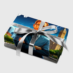 Бумага для упаковки Архитектор и молния, цвет: 3D-принт — фото 2