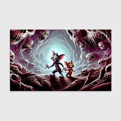 Бумага для упаковки Том и Джерри в пещере ужасов - хэллоуин