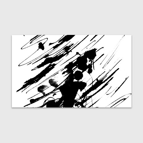 Бумага для упаковки Брызги и штрихи черной краски / 3D-принт – фото 1