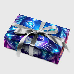 Бумага для упаковки Космический неоновый лев - нейроарт, цвет: 3D-принт — фото 2