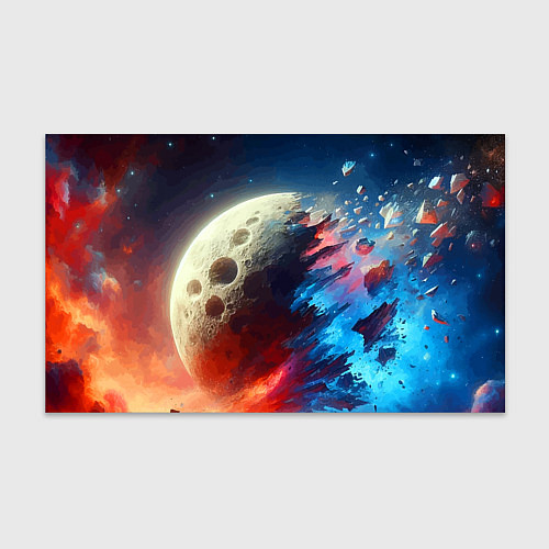 Бумага для упаковки Разрыв космического тела - нейроарт / 3D-принт – фото 1