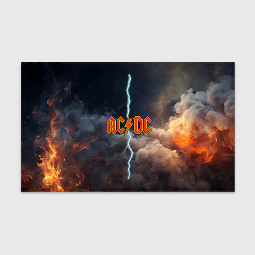 Бумага для упаковки ACDC логотип группы с молнией / 3D-принт – фото 1