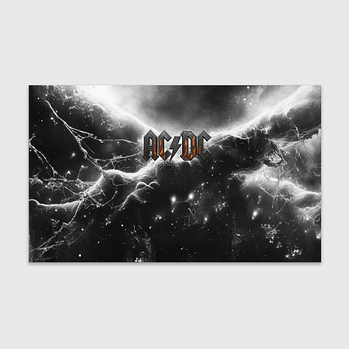Бумага для упаковки ACDC металлический лого черно-белая текстура / 3D-принт – фото 1