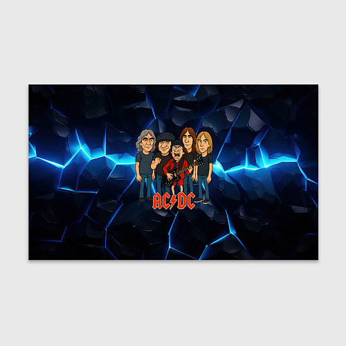Бумага для упаковки ACDC мультяшный стиль группы / 3D-принт – фото 1