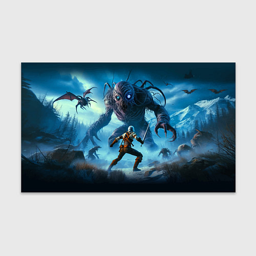 Бумага для упаковки Ciri vs dark monster - Witcher 4 / 3D-принт – фото 1