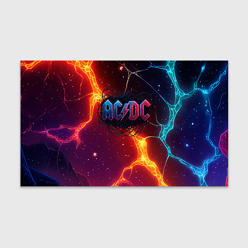 Бумага для упаковки ACDC логотип в градиенте / 3D-принт – фото 1