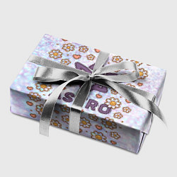 Бумага для упаковки Astro логотип - ромашки и сердечки, цвет: 3D-принт — фото 2