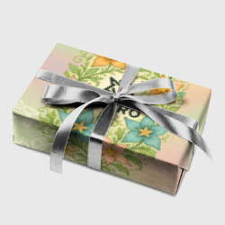 Бумага для упаковки Astro логотип в цветочках, цвет: 3D-принт — фото 2