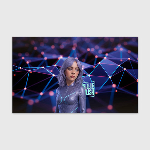 Бумага для упаковки Билли Айлиш в латексном костюме / 3D-принт – фото 1