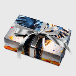 Бумага для упаковки Геометрический слон и цветные полигоны, цвет: 3D-принт — фото 2