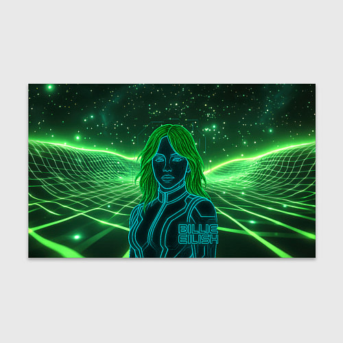 Бумага для упаковки Билли Айлиш из неона / 3D-принт – фото 1