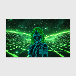 Бумага для упаковки Билли Айлиш из неона