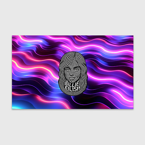 Бумага для упаковки Портрет Билли Айлиш из линий / 3D-принт – фото 1