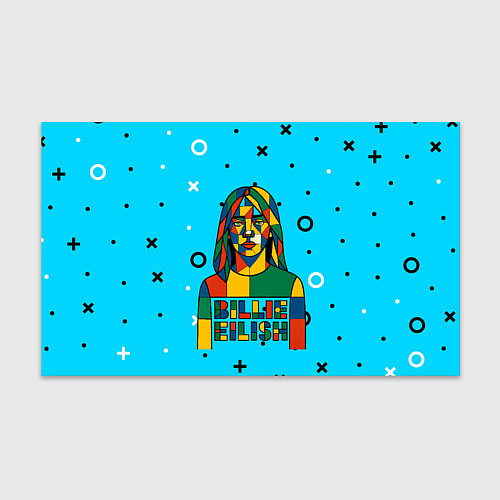 Бумага для упаковки Билли Айлиш из разноцветной мозаики / 3D-принт – фото 1