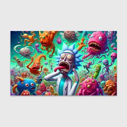 Бумага для упаковки Crazy Rick Sanchez among the monsters ai art fanta, цвет: 3D-принт