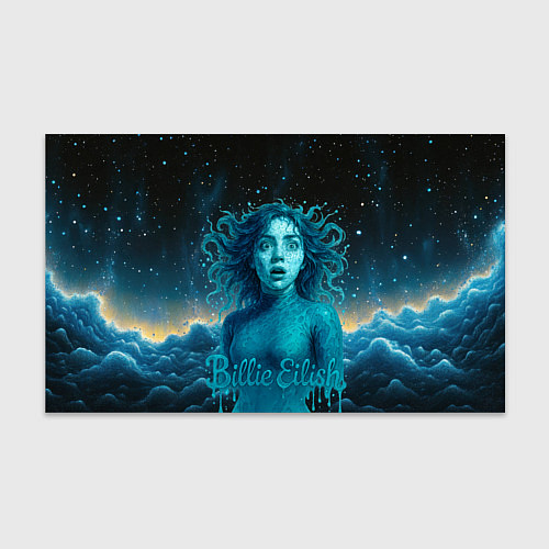 Бумага для упаковки Билли Айлиш из волн / 3D-принт – фото 1