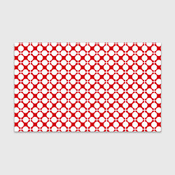 Бумага для упаковки Красно белый узор в клетку и горох, цвет: 3D-принт