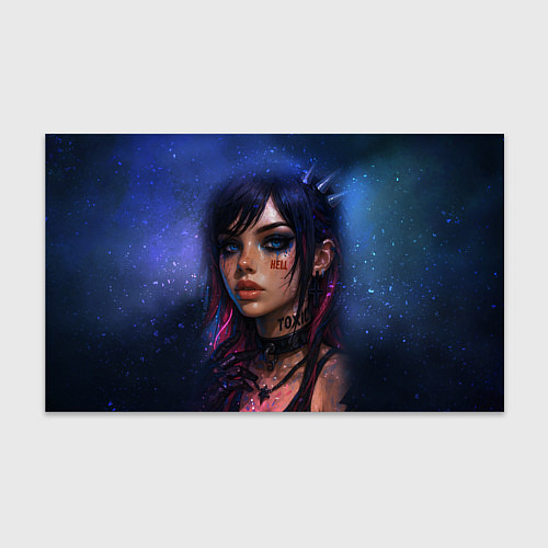 Бумага для упаковки Девушка неформалка cosmic hell goth / 3D-принт – фото 1