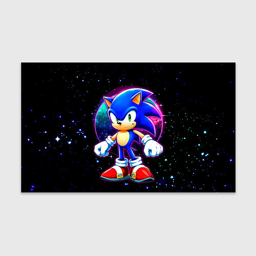 Бумага для упаковки Соник в космосе / 3D-принт – фото 1