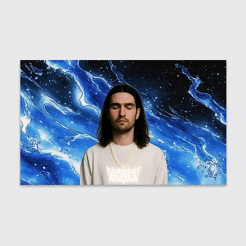 Бумага для упаковки Bones глаза закрыты / 3D-принт – фото 1