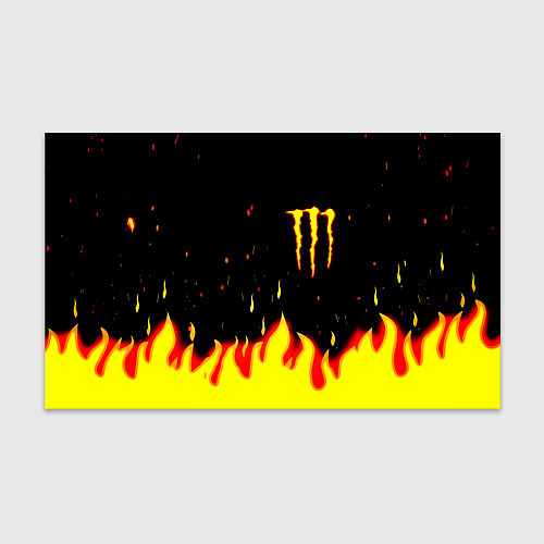 Бумага для упаковки Monster energy fire steel / 3D-принт – фото 1