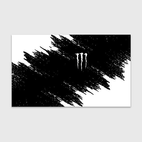 Бумага для упаковки Monster energy краски штрихи белые / 3D-принт – фото 1
