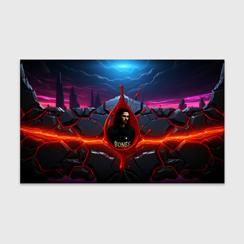 Бумага для упаковки Bones внутри капли / 3D-принт – фото 1