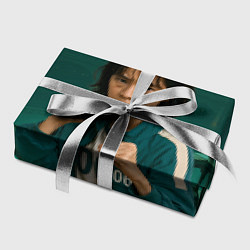 Бумага для упаковки Игра в кальмара - игрок 067 в стойке бойца, цвет: 3D-принт — фото 2