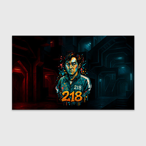 Бумага для упаковки Игра в кальмара игрок 218 граффити / 3D-принт – фото 1