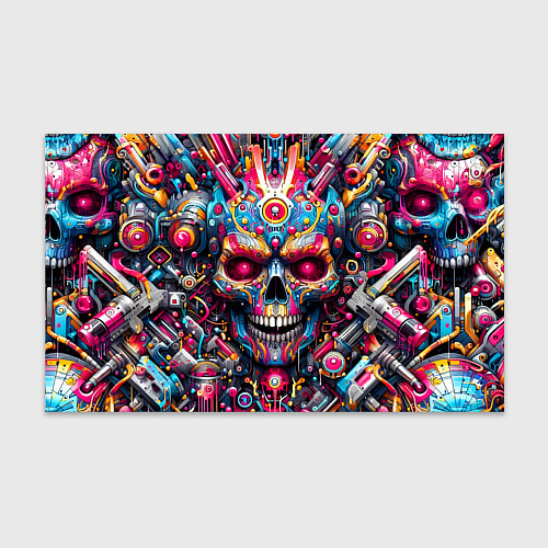 Бумага для упаковки Art cyber skull - ai art fantasy / 3D-принт – фото 1