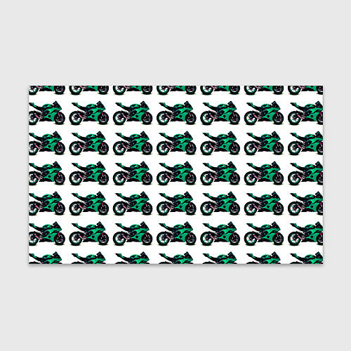 Бумага для упаковки Motorcycle turquoise / 3D-принт – фото 1