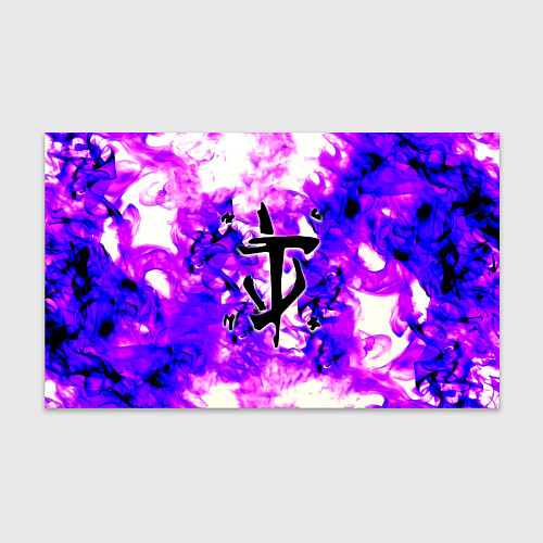 Бумага для упаковки Doom неоновый огонь лого / 3D-принт – фото 1