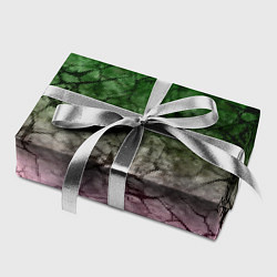 Бумага для упаковки Абстракция - green pink gradient in black web, цвет: 3D-принт — фото 2