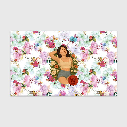 Бумага для упаковки Lana Del Rey в полевых цветах / 3D-принт – фото 1