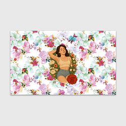 Бумага для упаковки Lana Del Rey в полевых цветах, цвет: 3D-принт