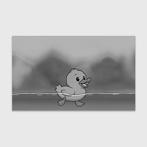 Бумага для упаковки Уточка в водоеме / 3D-принт – фото 1