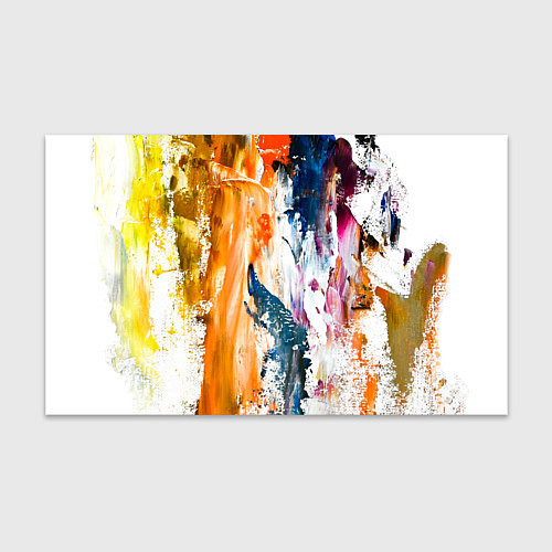 Бумага для упаковки Разноцветные мазки кисти на палитре художника / 3D-принт – фото 1