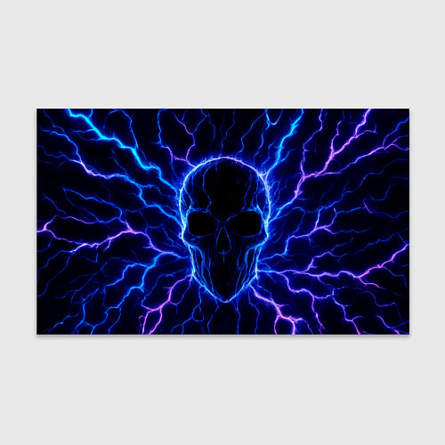 Бумага для упаковки Электрический череп / 3D-принт – фото 1