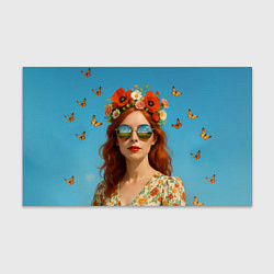 Бумага для упаковки Девушка в очках, цвет: 3D-принт