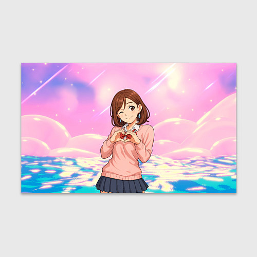 Бумага для упаковки Сиратори Айра делает сердечко руками - Дандадан / 3D-принт – фото 1